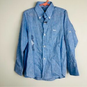Harmont & Blaine Blue Vintage Button Down Shirt